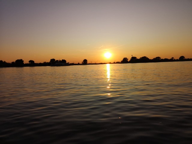 Sonnenuntergang Weser